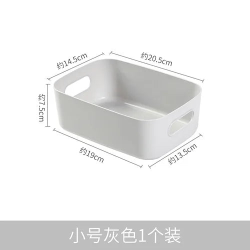 boîtes rangement réutilisables plastique blanc beige moderne minimaliste poignées intégrées chambre cuisine salle bains