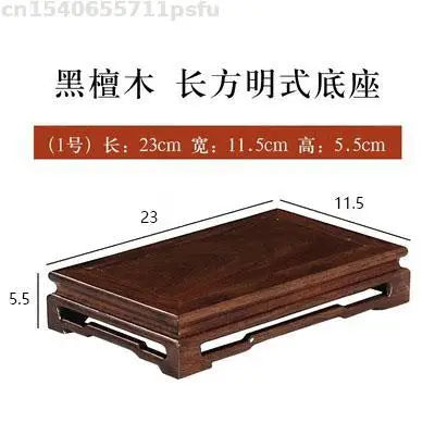 support bois naturel classique base objets decoratifs marron foncé minimaliste decoration vase poisson