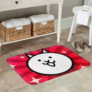 tapis doux motif chat étoiles antidérapant intérieur moderne rouge blanc noir