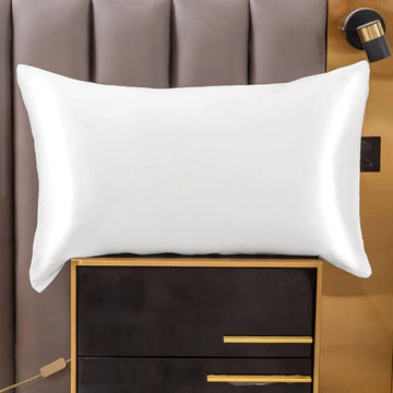 taies d'oreiller soie unies moderne non toxiques 66cm 76cm blanc beige bleu gris clair