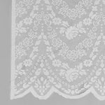 rideau blanc dentelle classique translucide ondulé 153x46cm cuisine décoration maison fenêtre