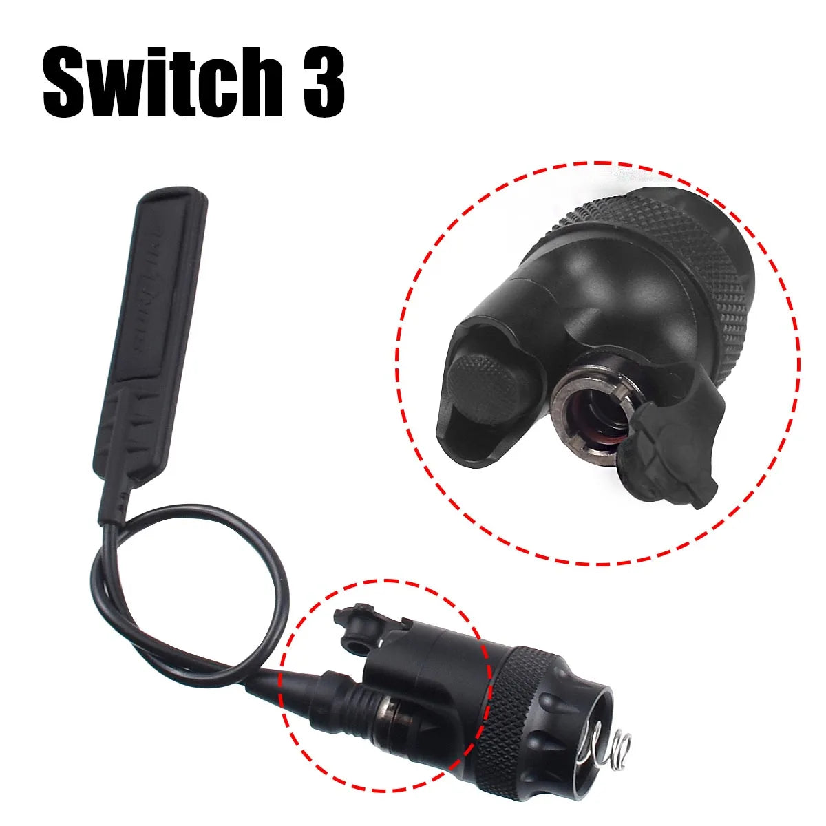 lampe torche led noire dorée texturée moderne 1300 lumens picatinny clip robuste