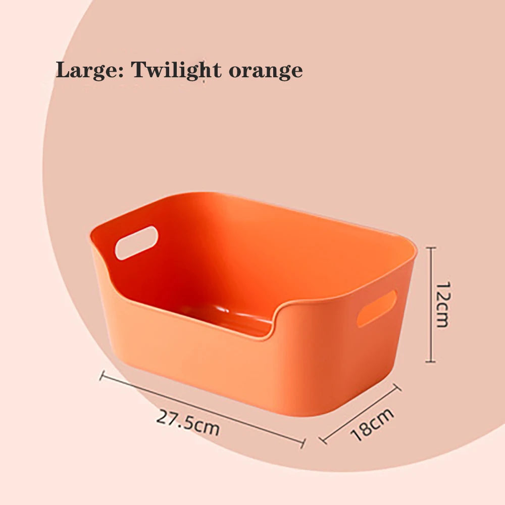 boîtes rangement orange bleu vert poignées intégrées multifonctionnelles modernes pratiques