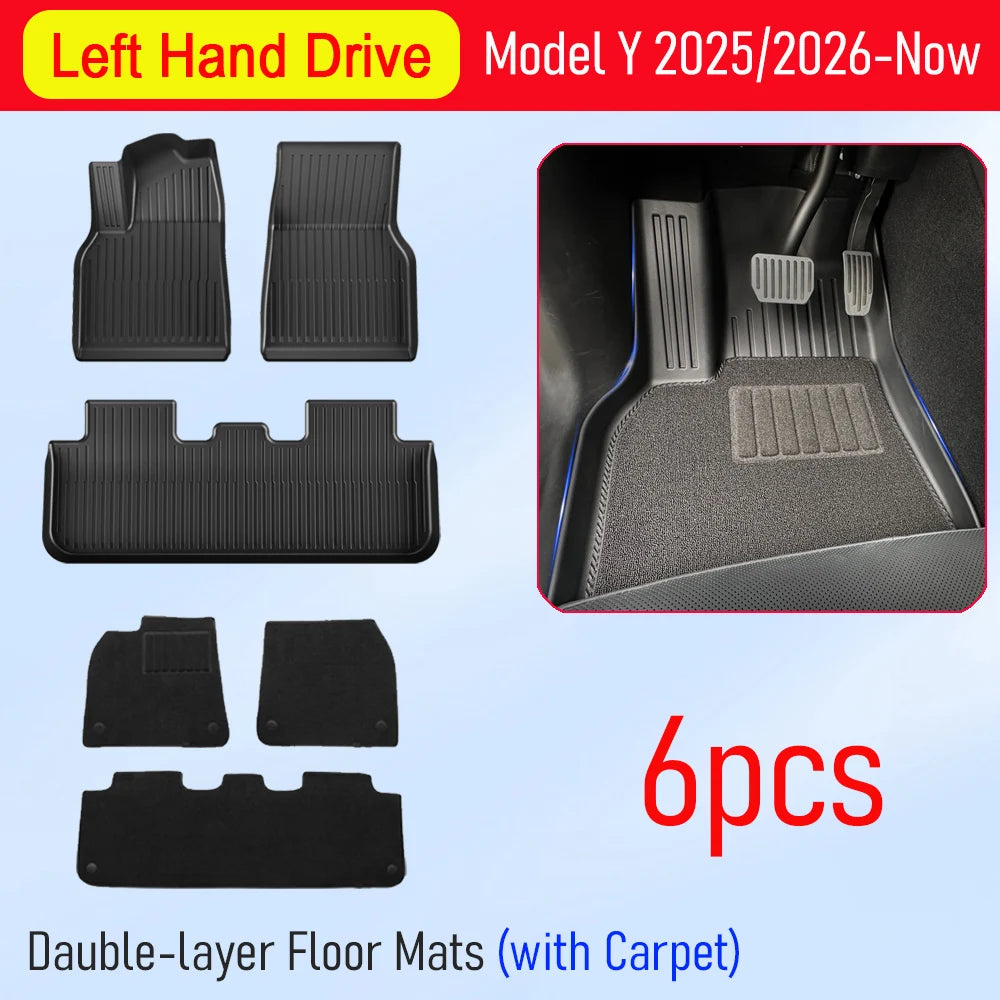 tapis sol voiture tesla model noir texture rugueuse moderne tapis coffre dossier sièges avant