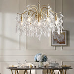 Luminaire plafond or cristal cuisine salon