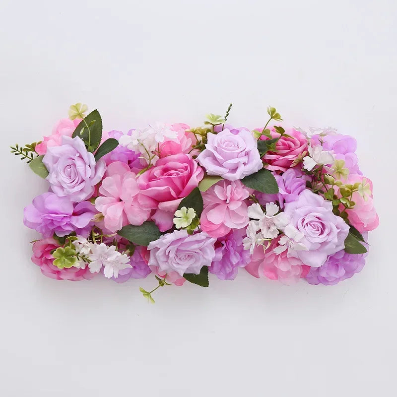 décoration murale couronne fleurs artificielles classique intérieur anniversaire mariage vert rose blanc