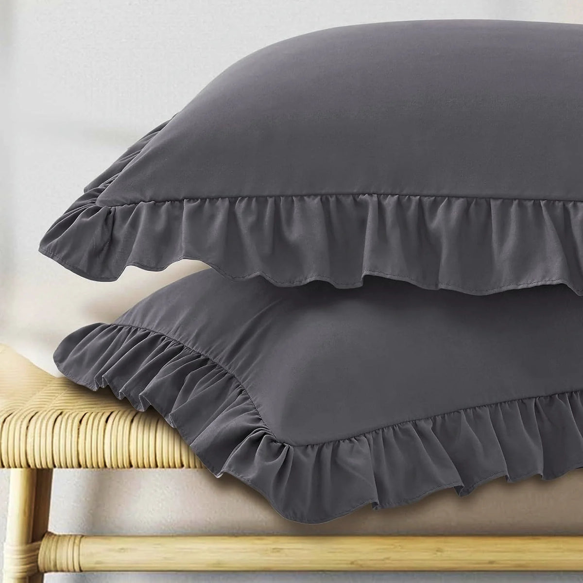 coussin blanc ruché classique enveloppe 100 polyester 50x66 50x75 opacité