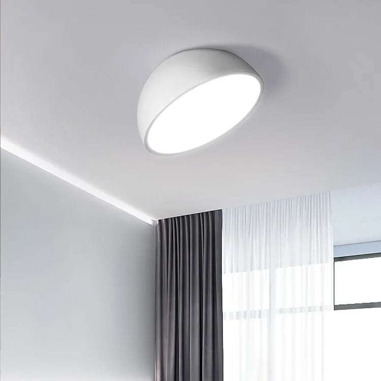 Lampes plafonnier LED modernes aluminium blanc gris clair éclairage minimaliste chambre salon