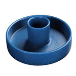 support bougie moderne blanc bleu jaune orange piqueté facile nettoyer décoration maison salon