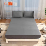 drap housse polyester adulte lit simple moderne gris opaque 150 200 cm 180 200