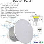 Spot LED moderne blanc chaud ip67 étanche 12v 24v aluminium autoinstallation chambre cuisine salon
