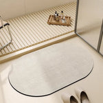 tapis solide moderne beige antidérapant imperméable facile entretenir bain chambre