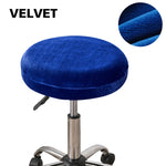 coussin tabouret velours bleu marine marron moderne élastique chair cover universel