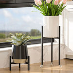 support plante métal noir moderne grille dimensions pots 20 50cm