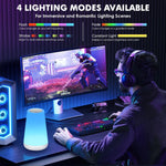veilleuse led changeante couleur tactile rechargeable usb table portable rectangle blanc bois