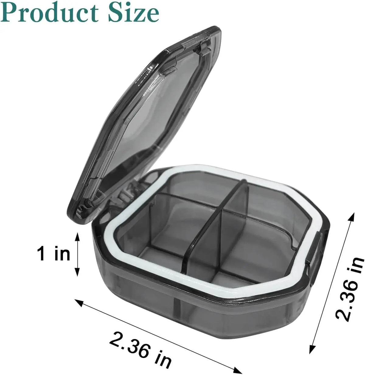 boîte rangement pilules semaines transparente moderne compartiments rigidifiants couvercle pratique portable voyage