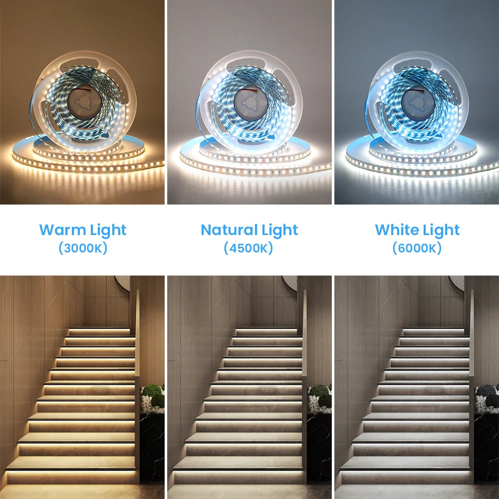 ruban led flexible 120 leds adhésif 3m blanc jaune bleu modernes 12v 24v