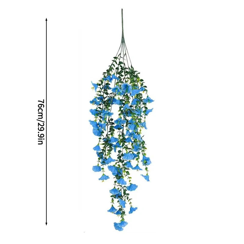 guirlande suspendue artificielle fleurs roses blanches violettes orange jaunes naturelles decoration jardin fete mariage