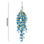 guirlande suspendue artificielle fleurs roses blanches violettes orange jaunes naturelles decoration jardin fete mariage