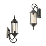 lampe murale classique transparente noir éclairage extérieur ip65