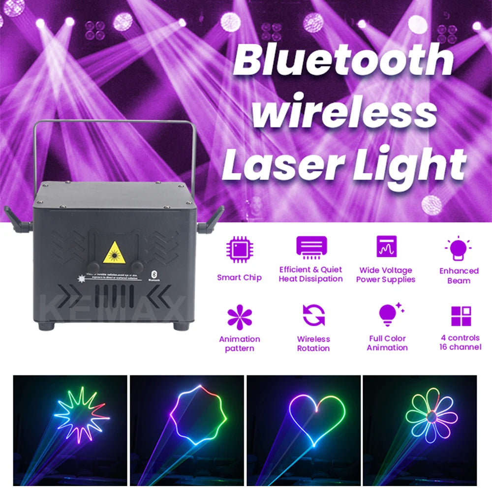 projecteur laser bluetooth 4w 6w noir moderne dmx scène dj instructions
