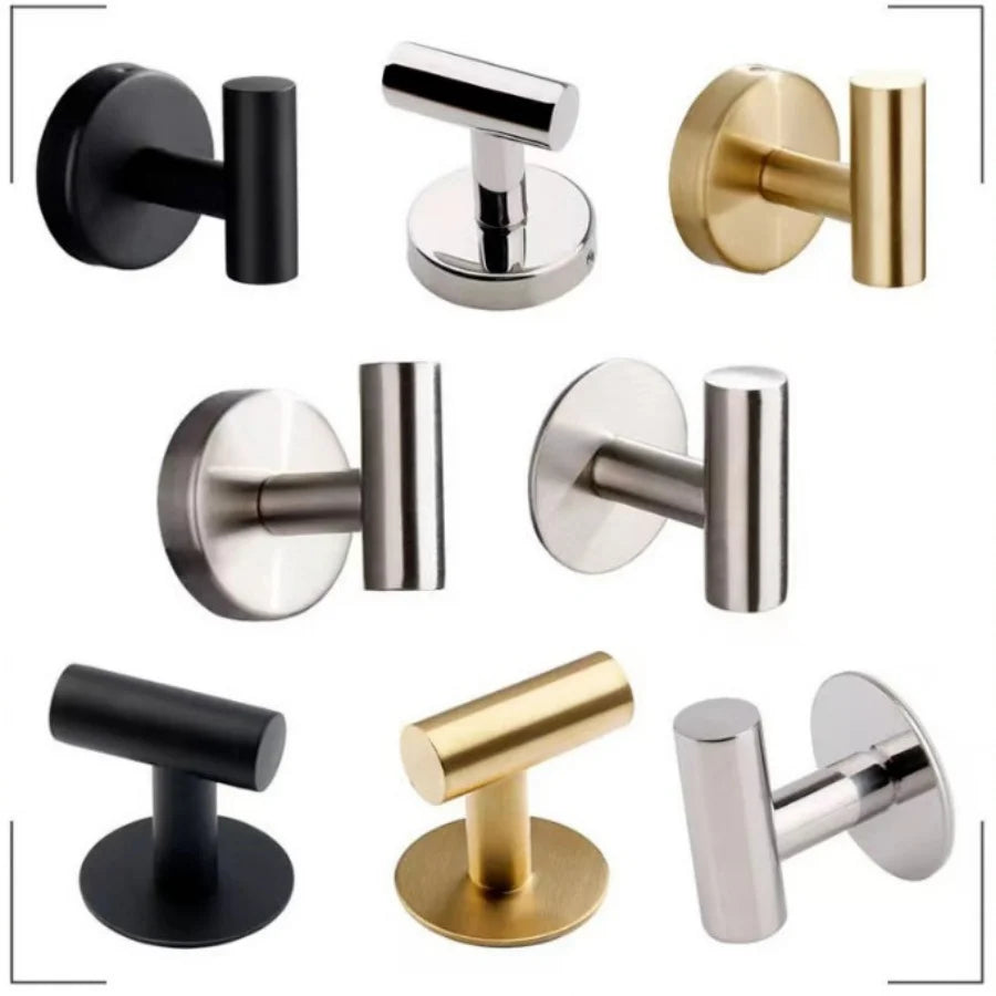 porte serviettes mural acier inoxydable moderne noir doré argenté lisse brillant minimaliste