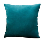housse coussin carrée velours uni canapé salon décoration maison 45x45cm