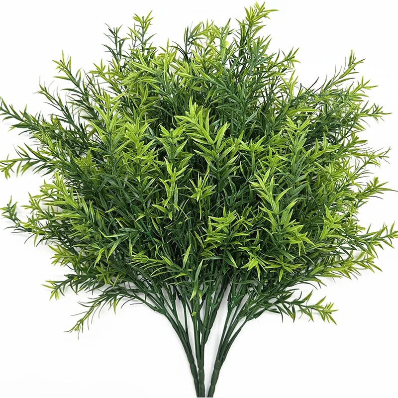 décoration intérieure buisson artificiel feuilles vertes réaliste naturelle vase gris anniversaire maison festive