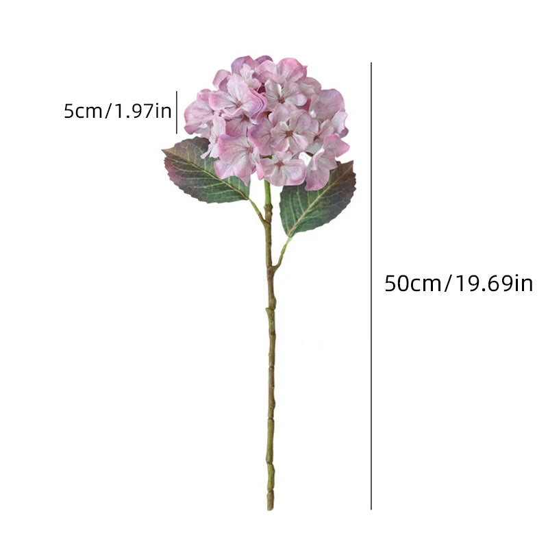 bouquet artificiel hortensia violet rose décoration intérieur naturelle anniversaire baby shower festive decoration