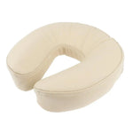 coussin tête visage bas massage table lit salon support nuque beige simili cuir ergonomique