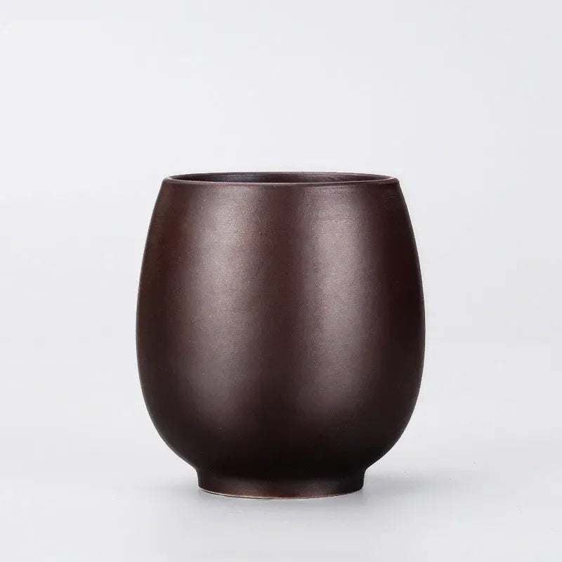 pot thé marron imprimé floral couvercle texte blanc classique traditionnel cordon boule bois épices