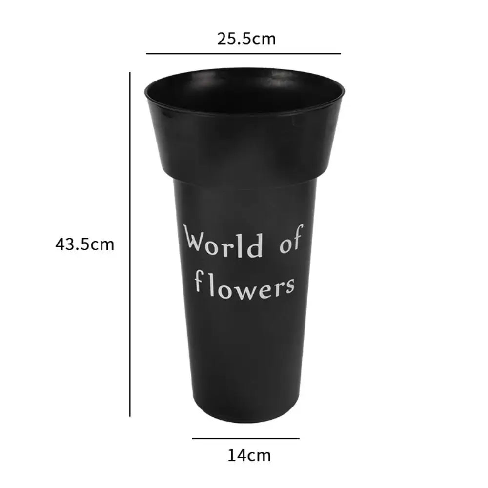 Cache pot moderne gris noir blanc motif floral adhésif fleurs artificielles taille différente
