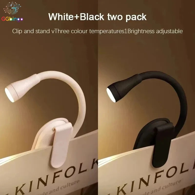 lampe pince led rechargeable usb blanc noir réglable protection yeux moderne