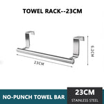 porte serviettes mural acier inoxydable moderne fixé adhésif argent noir uni