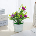 Décoration intérieure moderne pot fleuri artificiel couleurs vives maison salon chambre