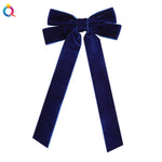 barrettes velours classiques cheveux clips métalliques noir marron rose pâle saphir bleu