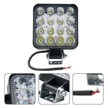 phare led noir jaune rouge bleu moderne robuste ip65 48w clips transparent inondation