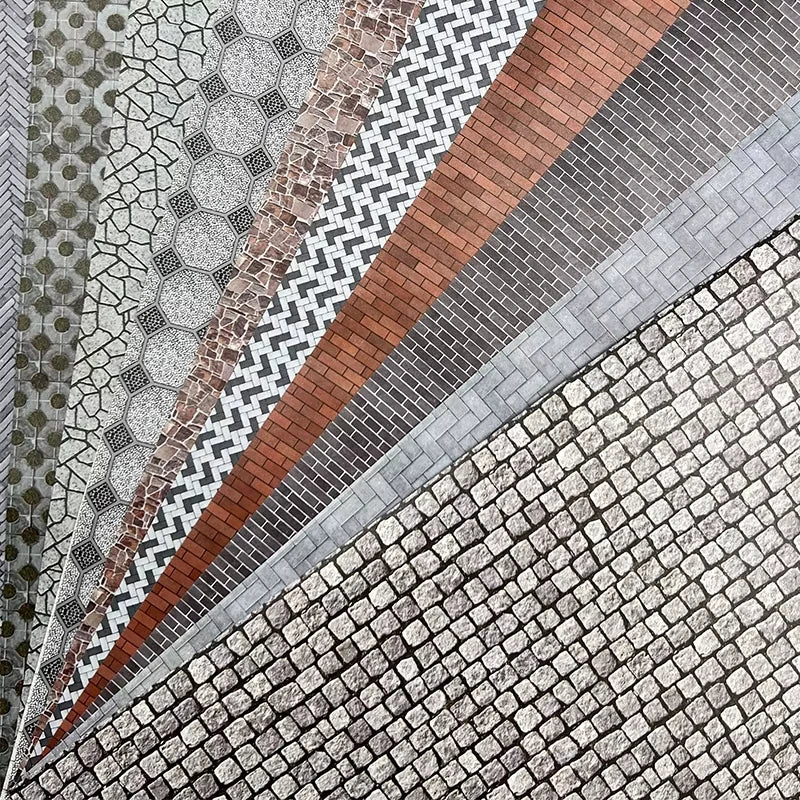 autocollant papier décoratif motif carreaux géométriques gris marron noir blanc mur surface moderne