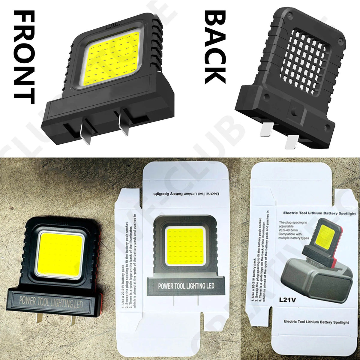 lampe torche led noire jaune rechargeable construction camping 180 lm pratique robuste