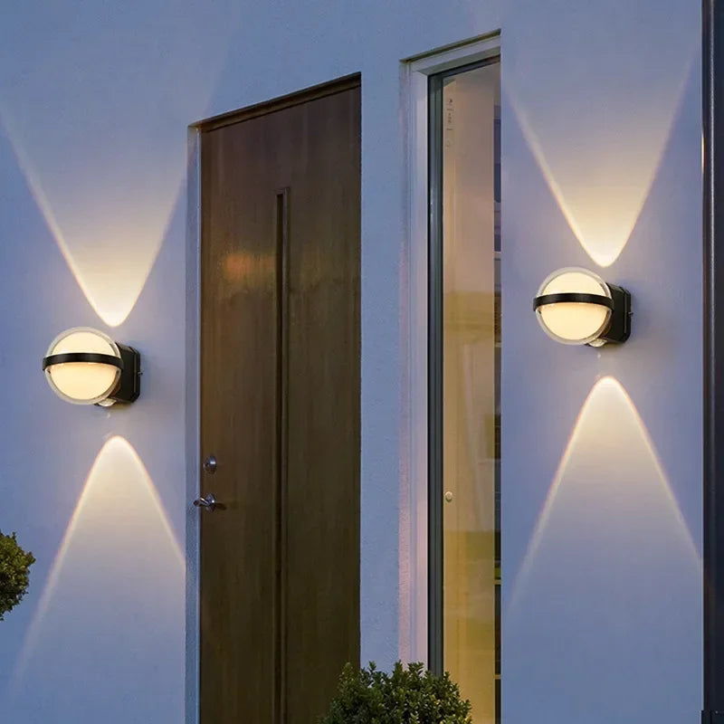 applique murale moderne led noir blanc ip65 verre borosilicate aluminium