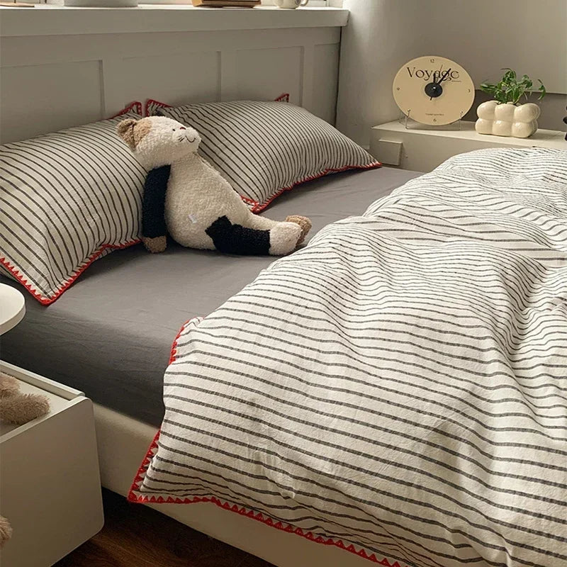 Ensemble complet de parure de lit avec housse de couette et taies d'oreiller