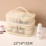 sac maquillage noir maille moderne poignée cosmétiques pinceaux maquillage rangement salle bain