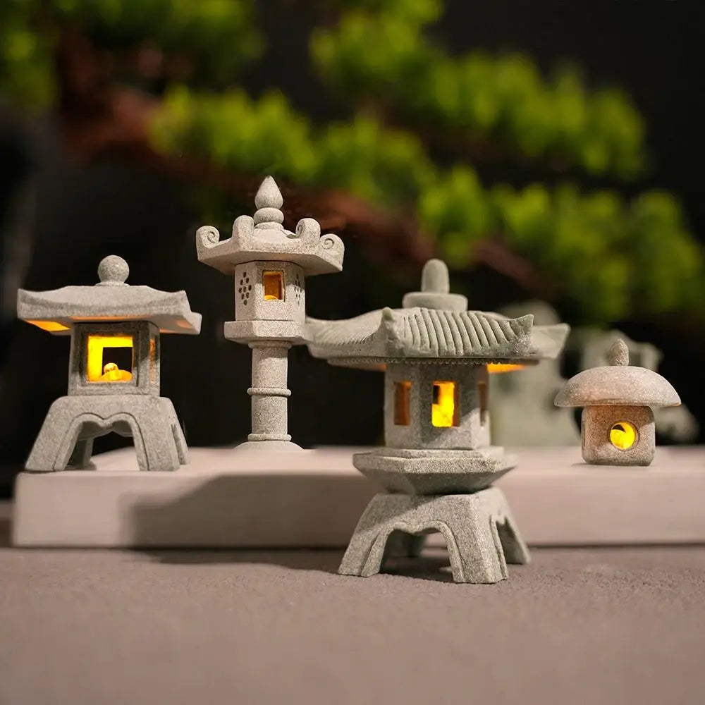 lanterne traditionnelle japonaise pierre naturelle gris opaque jardin zen