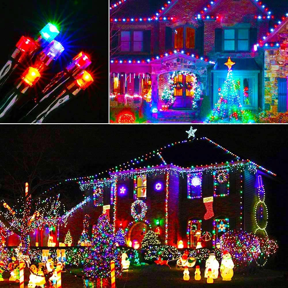 guirlande lumineuse solaire multicolore individuelles moderne extérieure ip65 spikes led assemblage