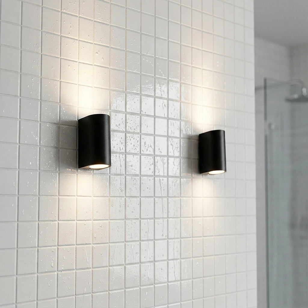 éclairage led applique murale moderne minimaliste noir gu10 extérieur résistante jardin villa