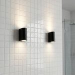 éclairage led applique murale moderne minimaliste noir gu10 extérieur résistante jardin villa