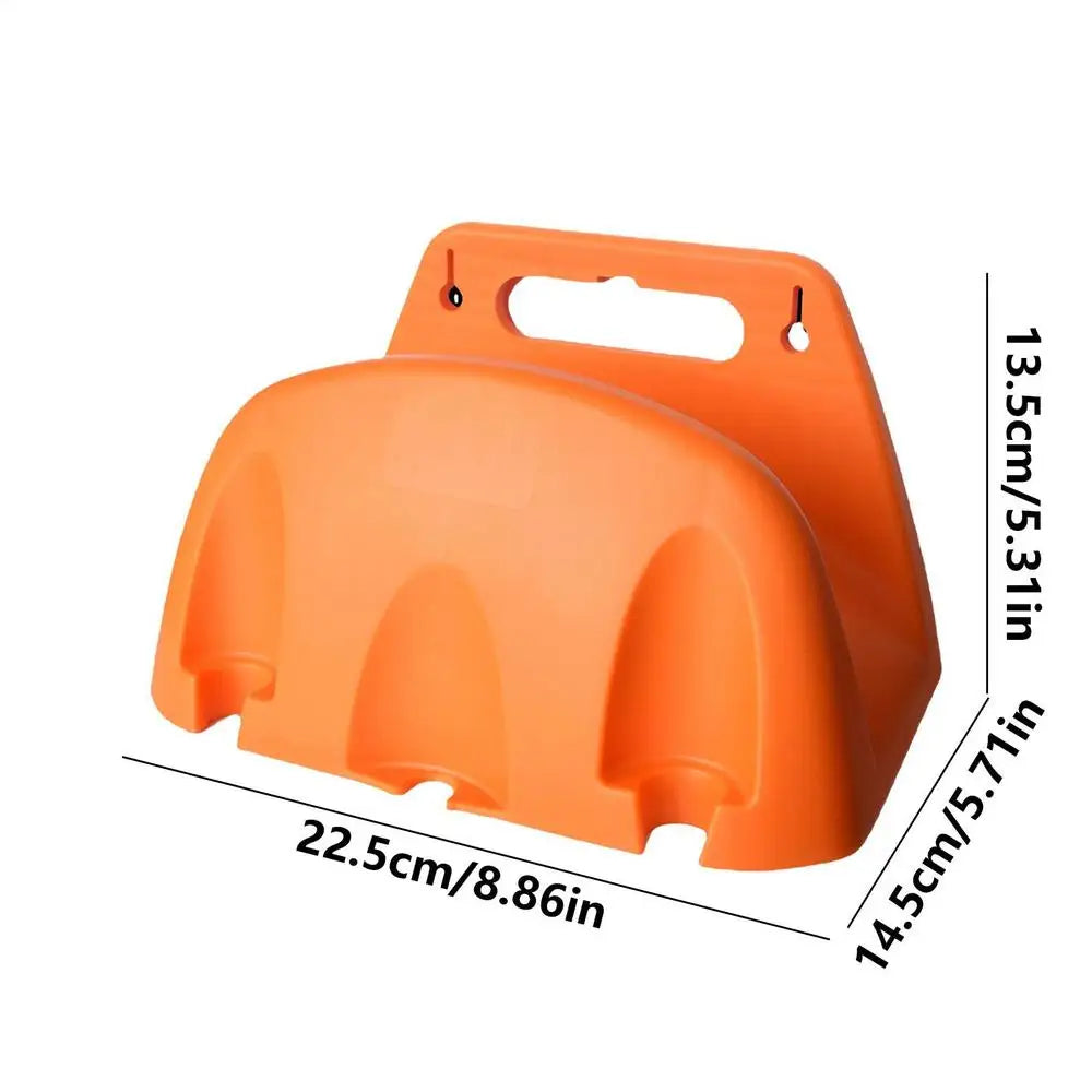 support mural tuyau d'arrosage enrouleur durable orange fixations vis utilitaire jardin maison