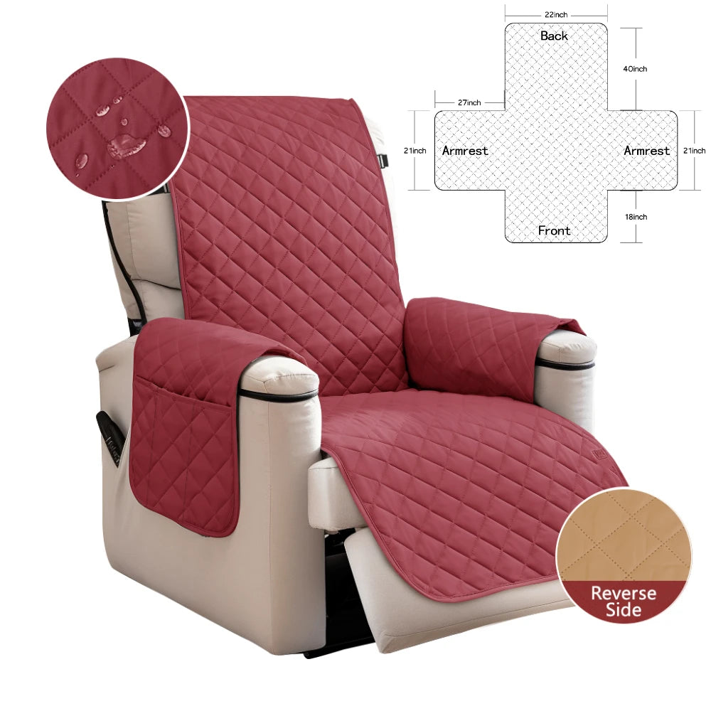housses chaise gris beige quiltées boucles métalliques poche moderne lavable automne hiver