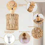 lampe murale rustique corde tressée bois naturel éclairage chambre coucher boho chic entrée salle