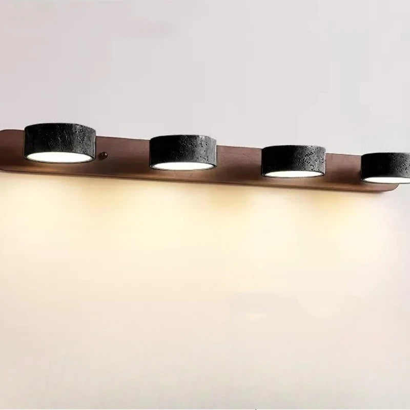 Applique murale LED moderne minimaliste pierre noire interrupteur chaîne japonais